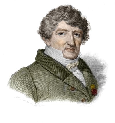 フランスの古生物学者ジョルジュ・キュヴィエ（1764-1832）の肖像。 作： Anonymous Anonymous