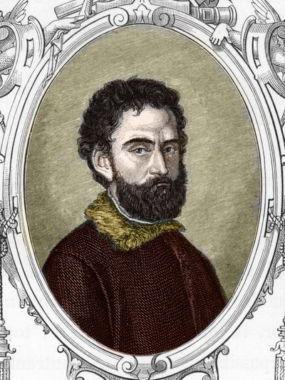 ジョルジョ・ダ・カステルフランコ（ジョルジョネ）（1477-8-1510）の肖像。1859年、アルマンゴーによる「ヨーロッパの画廊-イタリア」に掲載された版画。個人蔵。 作： Anonymous Anonymous