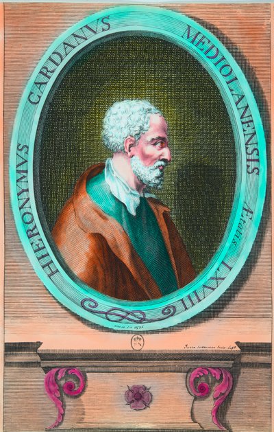 ジロラモ・カルダーノ（ヒエロニムス・カルダーヌス）（1501-1576）の肖像 イタリアの数学者、哲学者、占星術師、医師 Privee Collection 作： Anonymous Anonymous