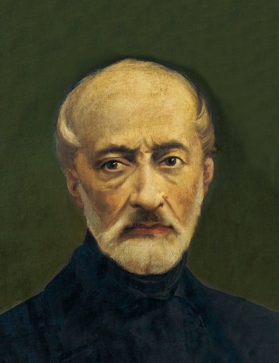 ジュゼッペ・マッツィーニ（1805-1872）の肖像。匿名の絵画 作： Anonymous Anonymous