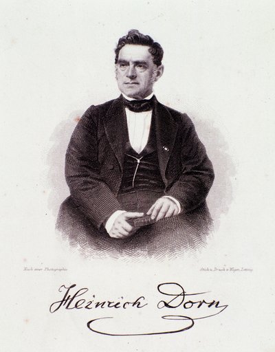 ハインリッヒ・ドルン（1804-1892）の肖像 19世紀のドイツの指揮者、作曲家、ジャーナリスト。ミラノの個人コレクション 作： 匿名匿名