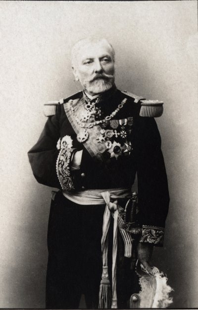 フランスの提督、Hyacinthe Laurent Theophile Aube (Admiral Aube) (1826-1890)の肖像。FPLコレクション。 作： Anonymous Anonymous