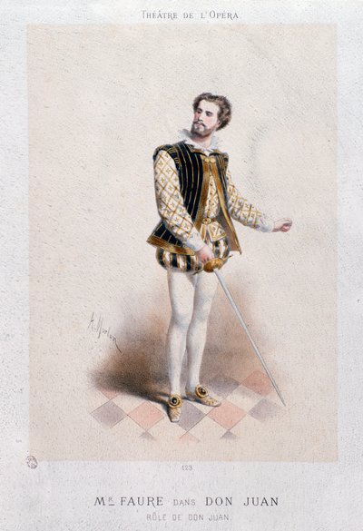 ドン・ジョヴァンニ役のジャン・バティスト・フォールの肖像（1866年 作： Anonymous Anonymous