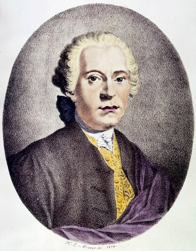 ヨハン・アドルフ・ハッセ（1699-1783）の肖像 バロック時代の作曲家 18世紀のエングレーヴィング 個人蔵 作： Anonymous Anonymous