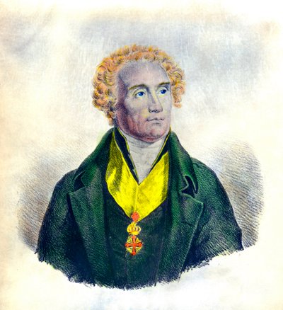 Joseph De Maistre (1753-1821) 政治家、哲学者、行政官、歴史家の肖像（聖モーリスとラザロの騎士団の記章をつけて） Privee Collection 作： Anonymous Anonymous