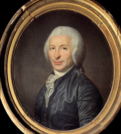 Joseph Ignace Guillotin（1738-1814）医師・政治家の肖像 無名の絵画。1784.薄暗い。0.60 x 0.49 m パリ、カルナヴァレ美術館 作： Anonymous Anonymous