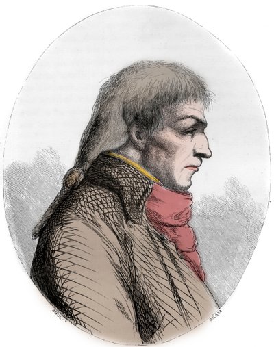 Joseph Le Bon (1765-95) フランスの政治家の肖像 - Guislain Francois Joseph Le Bon (1765-1795) フランスの革命家の肖像 - Dupray de La Maherie著「赤い本-フランスにおけるエシャドーの歴史」の1863年のエングレーヴィング - 個人蔵 作： Anonymous Anonymous