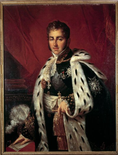 ポリニャック公爵ジュール・オーギュスト・アルマン・マリー（1780-1847）の肖像 評議会議長 19世紀の匿名の絵画個人蔵 作： Anonymous Anonymous