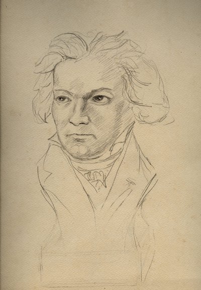 ルートヴィヒ・ヴァン・ベートーヴェン（1770-1827）の肖像 ドイツの作曲家 - 20世紀初頭の匿名のドローイング - 個人のコレクション - Yahoo! 作： Anonymous Anonymous