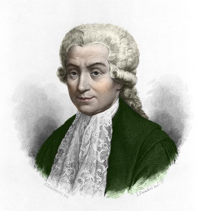 イタリアの物理学者・医師であるルイジ・ガルヴァーニ（1737-1798）の肖像。 作： Anonymous Anonymous