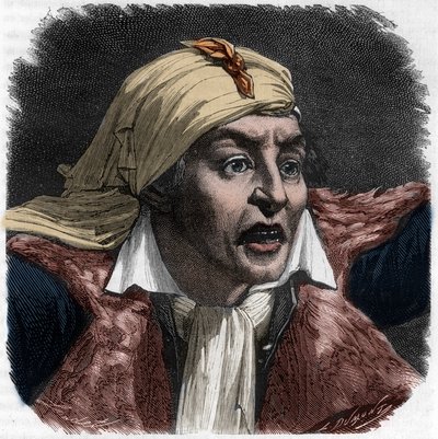 Marat (1743-1793) の肖像 - Jean-Paul (Jean Paul) Marat (1743-1793) 政治家、フランスのジャーナリスト - Alphonse de Lamartine (1790-1869) による "Histoire des Girondins" のエングレーヴィング 1865-1866 - 個人蔵 作： Anonymous Anonymous