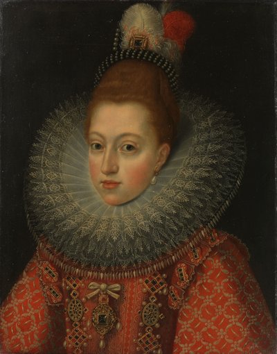 スペイン王妃オーストリアのマーガレット（1584-1611）の肖像 1600年頃（銅に油彩） 作： Anonymous Anonymous