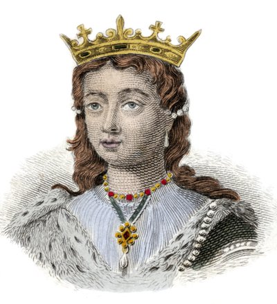 イングランド女王マルガリータ・オブ・アンジュー（1429-1482）の肖像 19世紀のエングレーヴィング。ミラネーゼ 作： Anonymous Anonymous