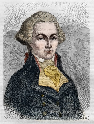 フランスの政治家、マルグリット・エリー・グアデ（1758-1794）の肖像。Adolphe Thiers著『Histoire de la Revolution francaise』に掲載された1866年のエングレーヴィング。個人蔵。 作： Anonymous Anonymous