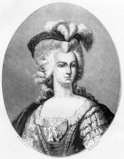 フランス王妃マリー・アントワネット（1755-1793）の肖像 - デュプレ・ド・ラ・マヘリーの「Le Livre Rouge - Histoire De L