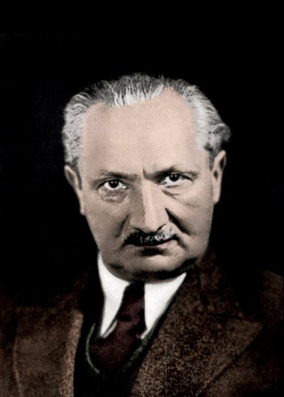 ドイツの哲学者、マルティン・ハイデガー（1889-1976）の肖像。 作： Anonymous Anonymous