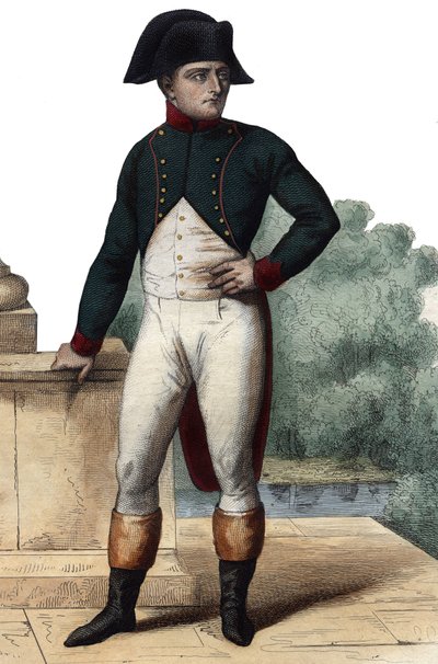第一執政官としてのナポレオン・ボナパルト（1768-1821）の肖像（Edmond Mennechetの「Le Plutarque Français」からの挿絵 作： Anonymous Anonymous
