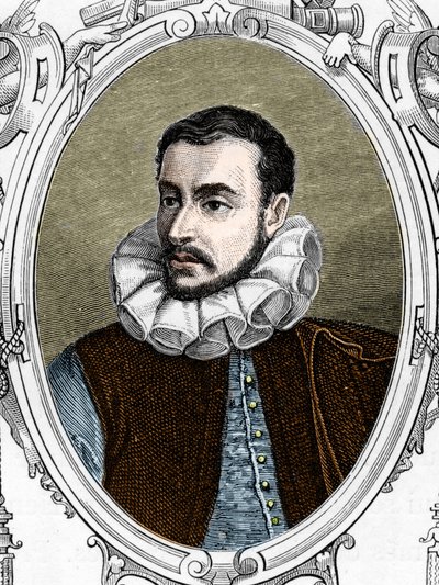 パオロ・カリャーリの肖像」は、パオロ・ヴェロネーゼ（1528-1588）イタリアの画家。1859年、アルマンゴーの「ヨーロッパの画廊-イタリア」に掲載された版画。個人蔵。 作： Anonymous Anonymous