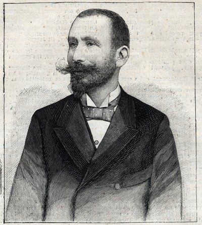 フランスの作家Pierre Sales (1854? -1921?)の肖像。"Le Petro Parisien "に掲載された図版 作： Anonymous Anonymous