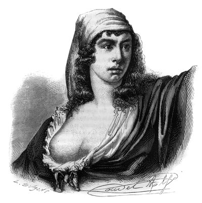 フランスの革命家テローニュ・ド・メリクール（1762-1817）の肖像 - アルフォンス・ド・ラマルティーヌ（1790-1869）の「ジロンダンの歴史」に掲載されたエングレーヴィング 1865-1866 - 個人蔵 作： Anonymous Anonymous