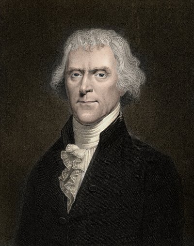 トーマス・ジェファーソン（1743-1826）の肖像 1801年から1809年までアメリカ合衆国大統領 - トーマス・ジェファーソン（1743-1826）第3代アメリカ合衆国大統領 作： Anonymous Anonymous