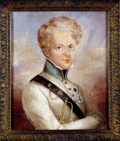 ローマ王の肖像 ライヒシュタット公爵ナポレオン2世（1811年～1832年） 皇帝ナポレオン1世（1769年～1821年）の息子 匿名の絵画。1829年 個人蔵 作： Anonymous Anonymous