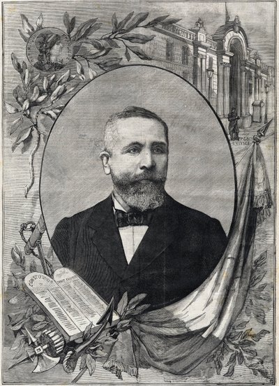 1899年2月18日に選出された新フランス大統領、エミール・ルベ（1838-1929）の肖像。エングレーヴィング。"小パリジャン "にて 作： Anonymous Anonymous