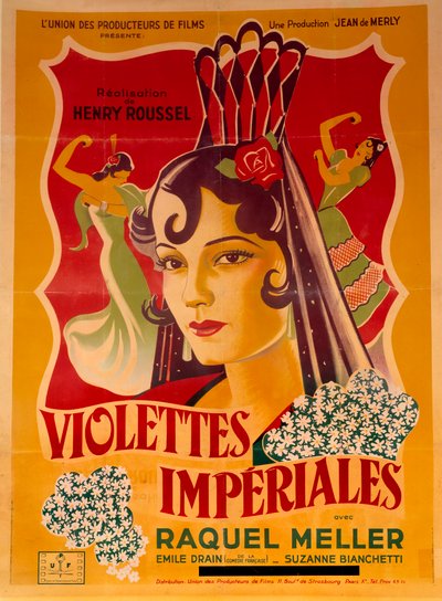 Henry Rousselによる映画「Violettes imperiales」のポスター 作： Anonymous Anonymous