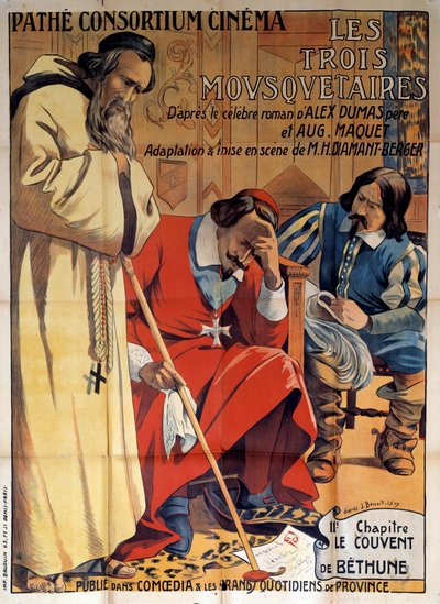 アレクサンドル・デュマの「三銃士」の一章を翻案した舞台「The Convent of Bethune」のポスター 1920年、パテ・コンストリウム・シネマにて 個人蔵 - パテ・コンストリウム・シネマでの舞台ポスター 「The Convent of Bethune」 adapted fr. 作： Anonymous Anonymous