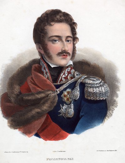 ヨゼフ・ポニャトウスキー王子 - 匿名 - 1835 - リトグラフ、水彩画 - 32x24 - 個人蔵 作： Anonymous Anonymous
