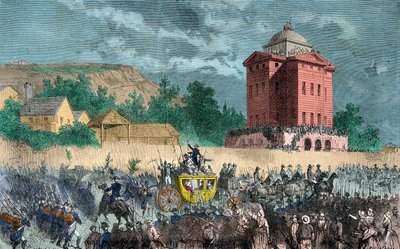 ヴァレンヌの帰還、1791年6月25日にパリに連れ戻された王家の人々、エングレーヴィング、プライベート・コレクション 作： Anonymous Anonymous
