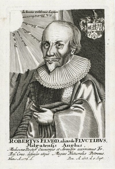 ロバート・フラッド（1574-1637）（Robertus de Fluctibus）、匿名。エッチング、サイズ：15,5x10,2 作： Anonymous Anonymous