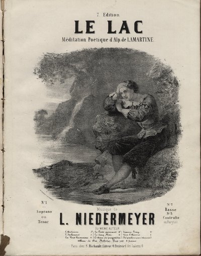 Le Lac "の楽譜 Meditation Poetique De Alphonse de Lamartine, Musique De Abraham, Louis Niedermeyer Private Collectionです。 作： Anonymous Anonymous