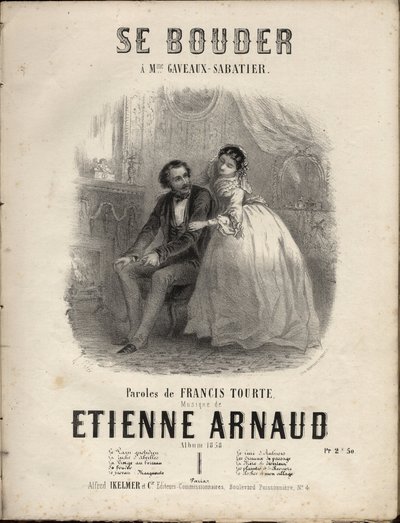 Se bouder "の楽譜 作詞：Francis Tourte 作曲：Etienne Arnaud です。個人のコレクションです。 作： Anonymous Anonymous