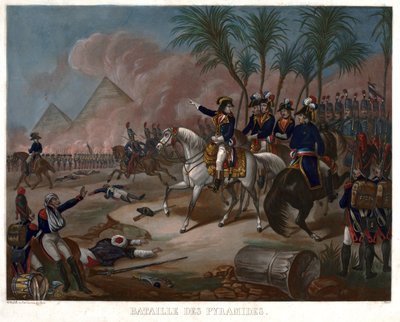 ピラミッドの戦い」（1798年7月21日、アン6世の3つのテルミドール） - 匿名 - 1800 - メゾチント - 59,8x84,7 - 個人蔵 作： Anonymous Anonymous