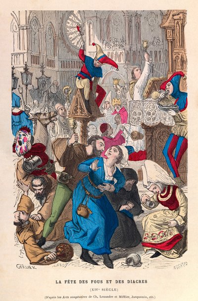 The Feast of Fools and Deacons at Paris 16th Century - The Feast of Fools and Deacons at Paris 16th Century - private collection 作： Anonymous Anonymous