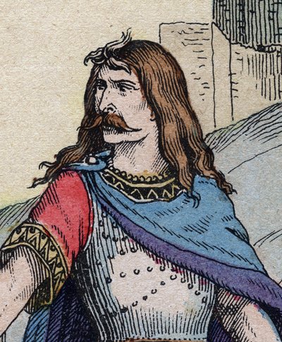 ガリアの首長Vercingetorix (前72-46) - エングレービング 作： Anonymous Anonymous