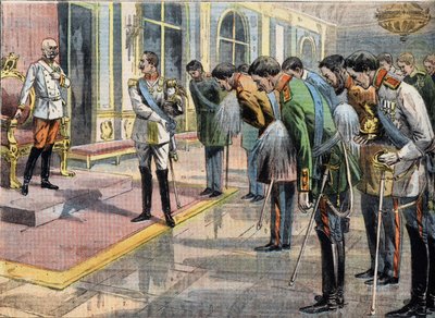 オーストリア皇帝フランソワ・ヨーゼフ1世（1830-1916）によるジュビリー。新聞 "Le Petité Parisien "に掲載された版画 作： Anonymous Anonymous