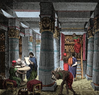 The Library of Alexandria - エジプトのアレキサンドリア図書館の内部の様子。 作： Anonymous Anonymous
