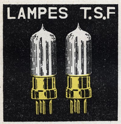 The T.S.F.: lamps T.S.F. 1925年の匿名のイラスト。個人蔵。 作： Anonymous Anonymous
