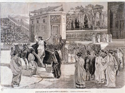 1898年にベジエの闘技場で上演されたカミーユ・サン＝サーンスの戯曲「デジャニラ」より、デジャニラの到着シーン 作： Anonymous Anonymous