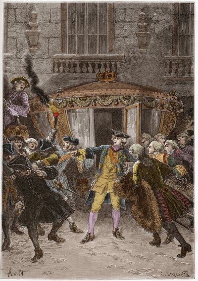 ダミアンの攻撃（1757年1月） - （ロベール＝フランソワ・ダミエ 作： Anonymous Anonymous
