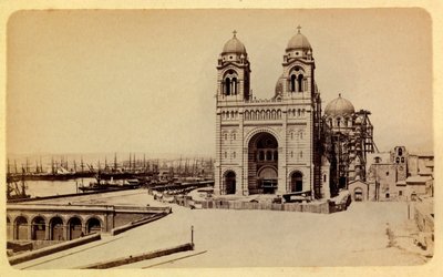 1885-1890年頃のマルセイユの街とその周辺：建設中のカテドラル 個人蔵 作： Anonymous Anonymous