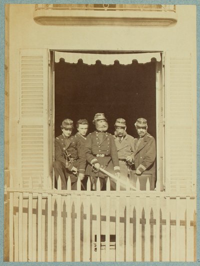 1871年頃、コミューン時代のヴァンドーム広場の参謀（モノクロ写真） 作： Anonymous Anonymous