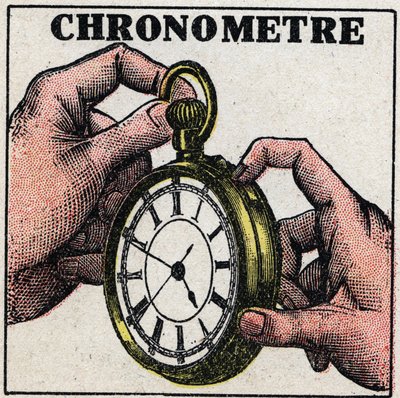 時間：クロノメーター。1925年の匿名のイラスト。個人蔵。 作： Anonymous Anonymous