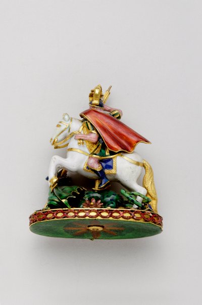 イギリス - ガーター勲章：グランド・ジョージ - 裏面 - 18世紀末 - 金・エマイユ - 高さ4.7cm、幅4cm、重さ48g - 個人蔵 作： Anonymous Anonymous