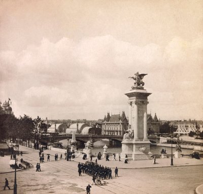 1900年パリ万国博覧会：アレクサンドル3世橋の鉄塔 - 個人蔵 作： Anonymous Anonymous