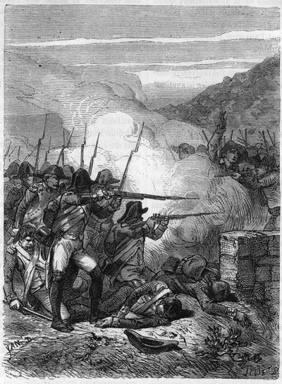 ヴァンデ戦争（1793年～1796年）。Torfouの戦い（Tiffaugesの戦い）、9月19日にヴァンデー軍がクレーバー軍に勝利 作： Anonymous Anonymous