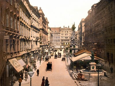 1901年のウィーン、堀の様子。フォトクローム 作： Anonymous Anonymous