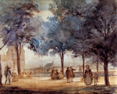 1786年、パリのチュイルリーテラスの様子。 作： Anonymous Anonymous